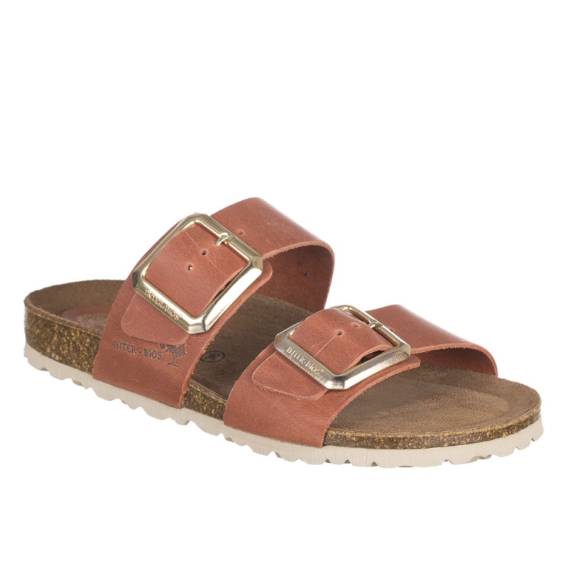 Sandalias Planas Inter-bios 7232 Mujer Teja