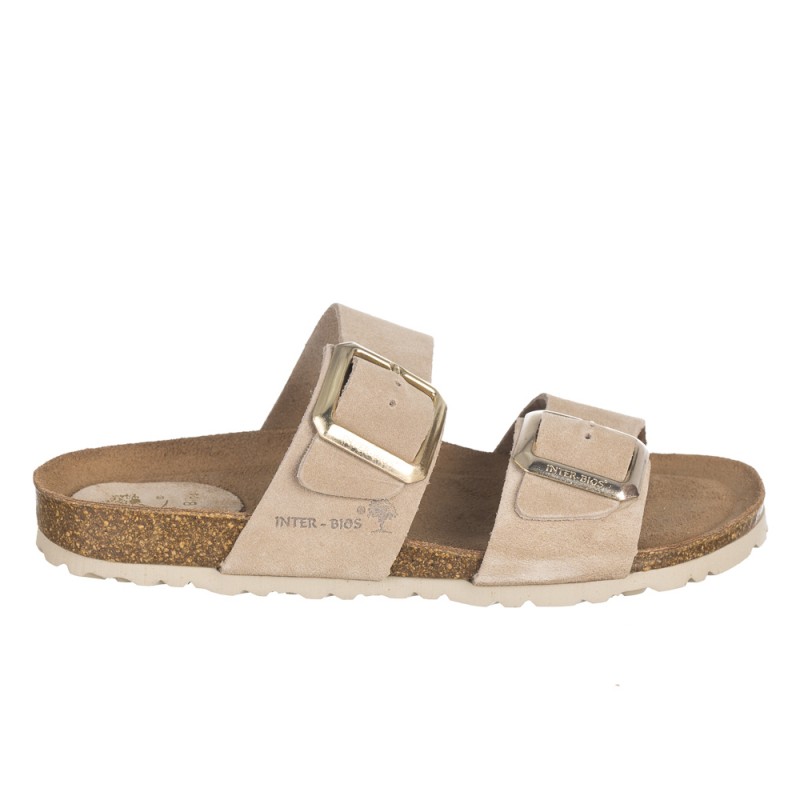 Sandalias Planas Inter-bios 7232 Mujer Beig