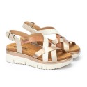Sandalias Planas Mujer Pikolinos W4n-0650 Beig