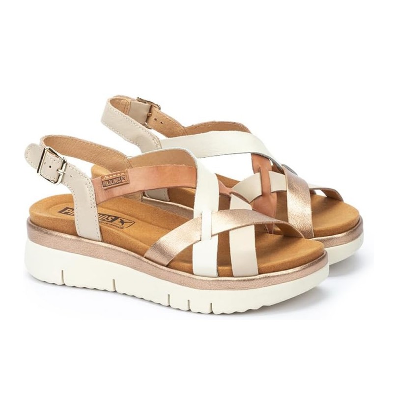 Sandalias Planas Mujer Pikolinos W4n-0650 Beig
