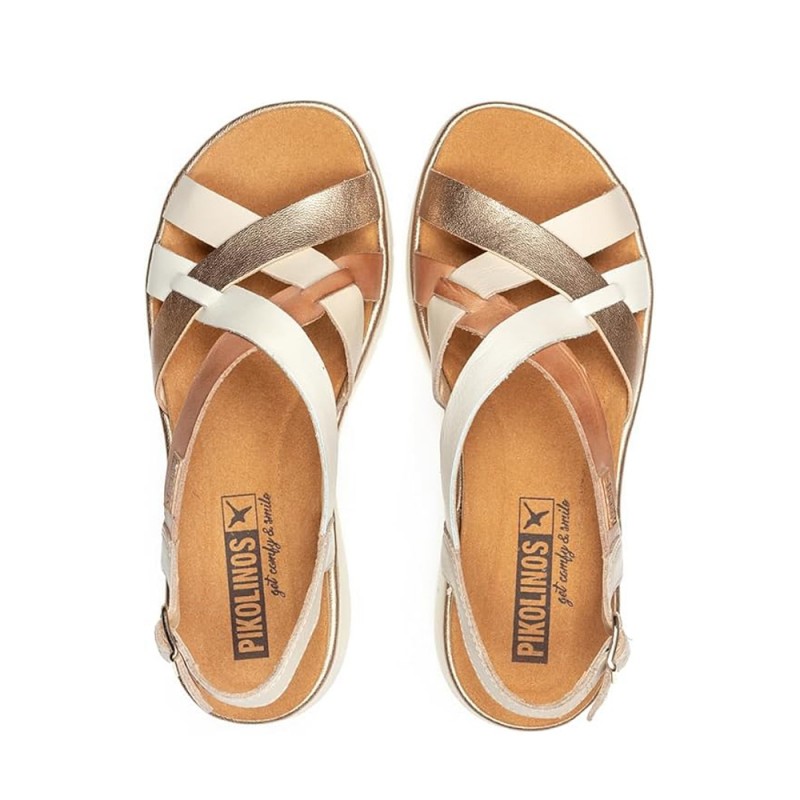 Sandalias Planas Mujer Pikolinos W4n-0650 Beig