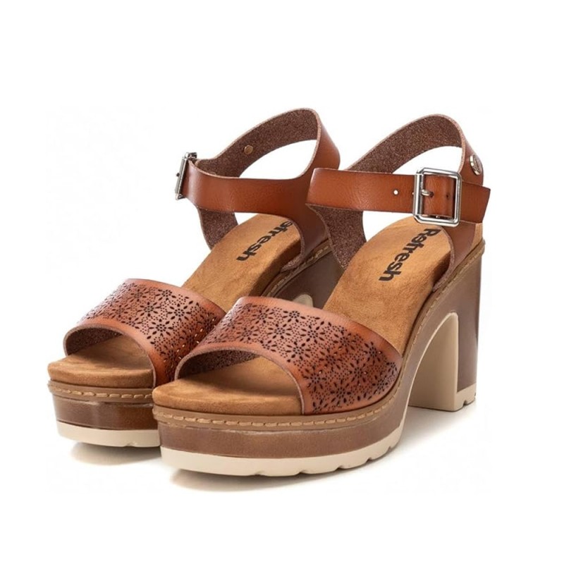Sandalias de tacón Mujer Refresh 172781 Camel