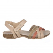 Sandalias Planas Mujer Inter-bios 4486 Beig-kaki