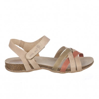 Sandalias Planas Mujer Inter-bios 4486 Beig-kaki