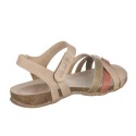 Sandalias Planas Mujer Inter-bios 4486 Beig-kaki