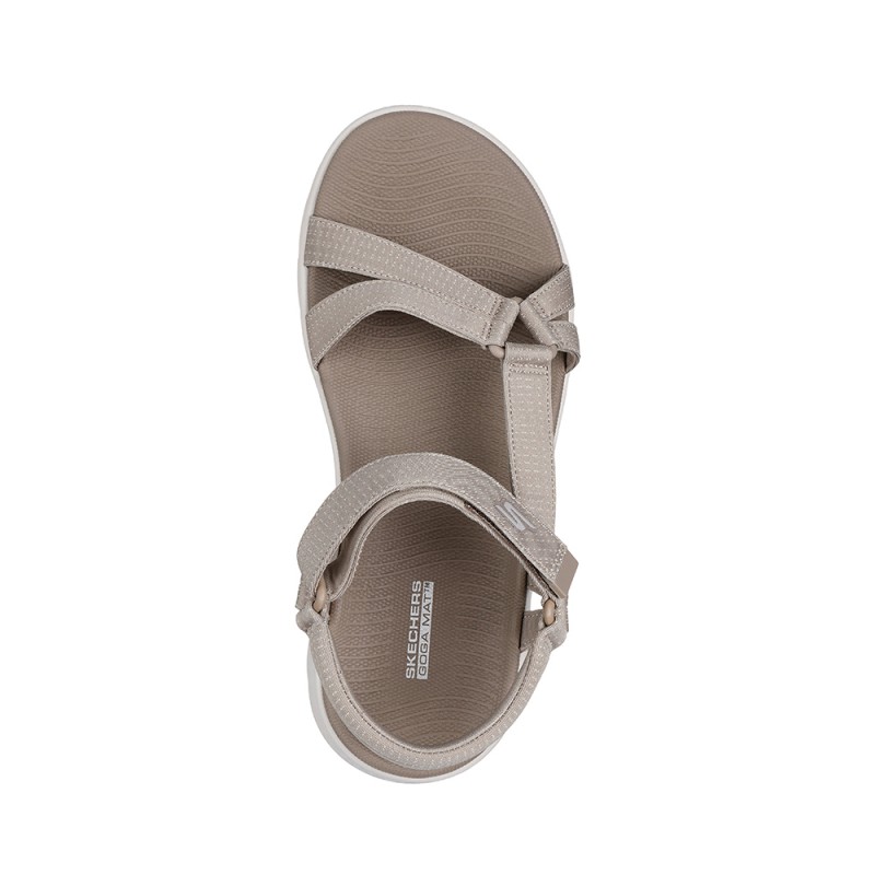 Sandalias Planas Mujer Skechers 141451 Taupe