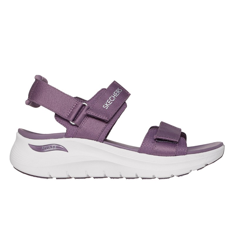 Sandalias Planas Mujer Skechers 119465 Morado