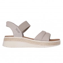 Sandalias Planas Mujer Skechers 114413 Taupe