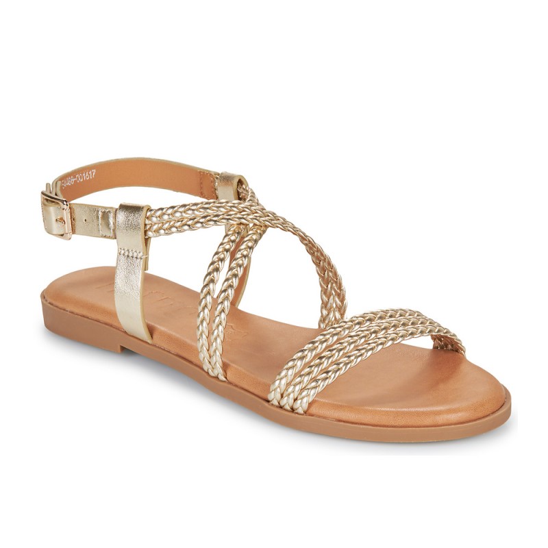 Sandalias Planas Mujer Mustang 54488 Oro