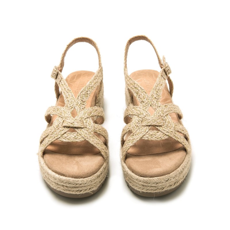 Sandalias Planas Mujer Mustang 51261 Natural