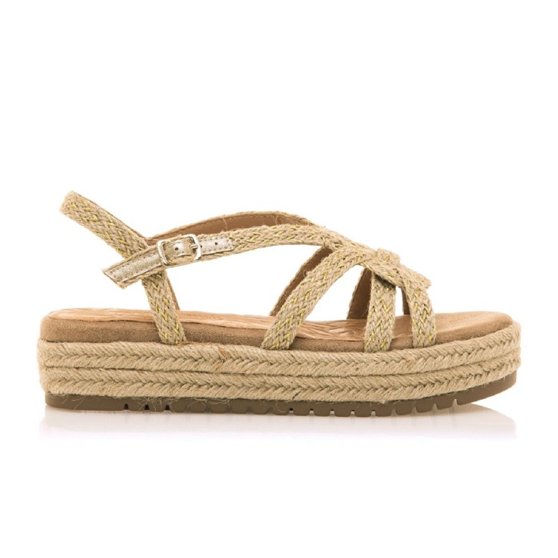 Sandalias Planas Mujer Mustang 51261 Natural