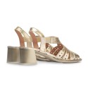 Sandalias de tacón Mujer Pitillos 10530 Oro