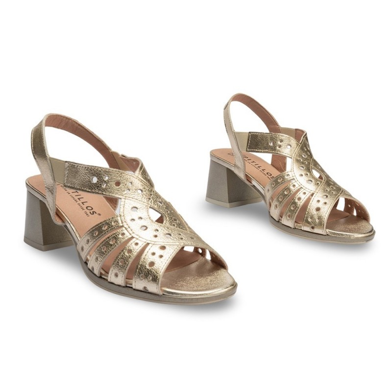 Sandalias de tacón Mujer Pitillos 10530 Oro