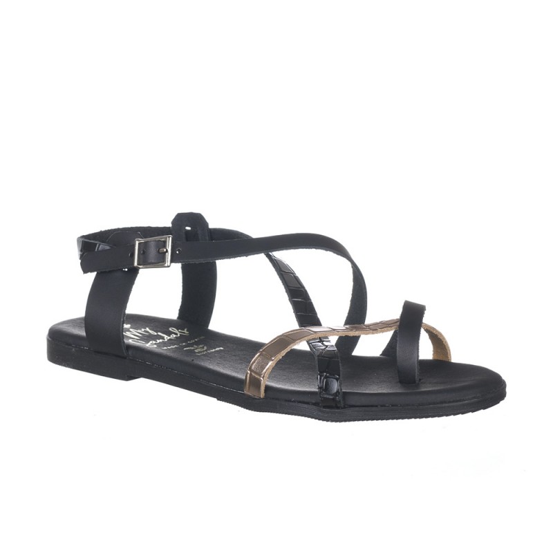 Sandalias Planas Mujer Oh My Sandals 5556 Negro