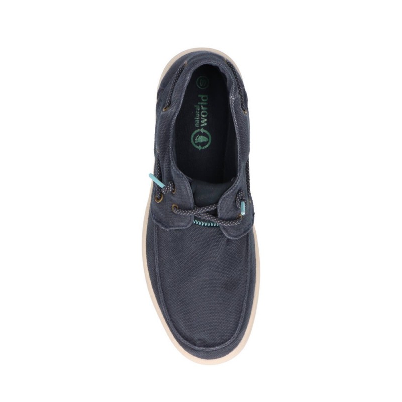 Zapatillas Lona Hombre Natural World 8413e Marino