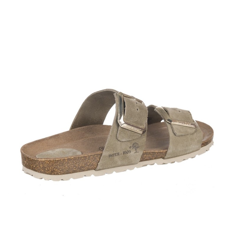 Sandalias Planas Mujer Inter-bios 7232 Kaki