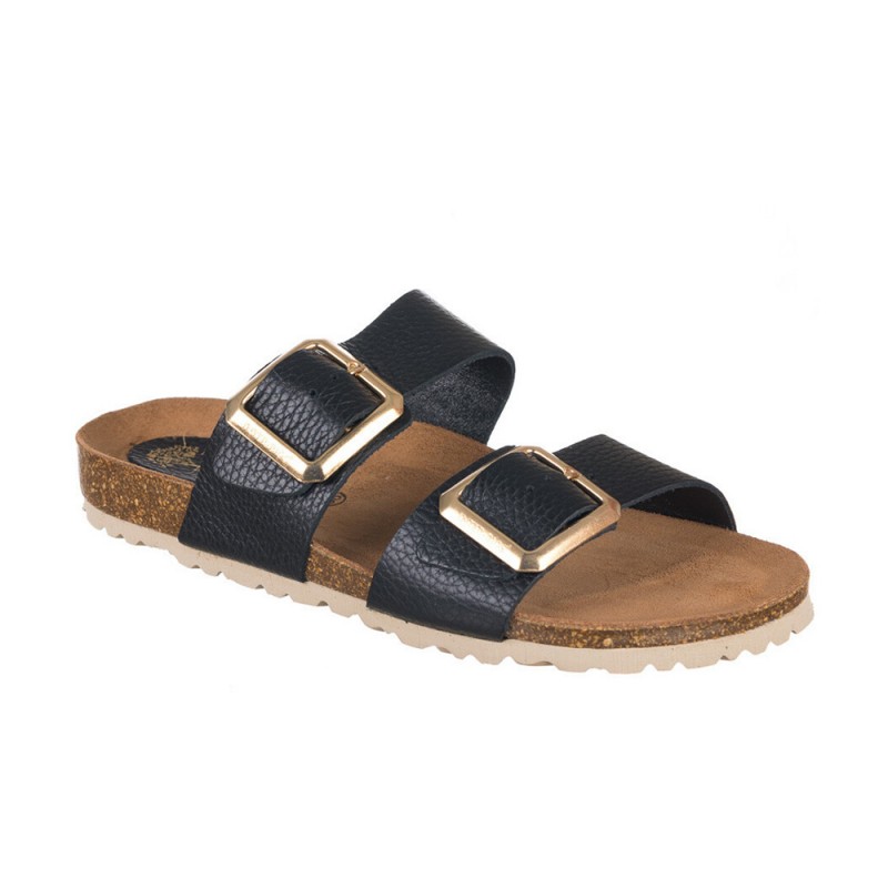 Sandalias Planas Mujer Inter-bios 7232 Negro