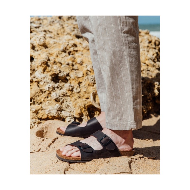 Sandalias Planas Mujer Inter-bios 7206 Marron