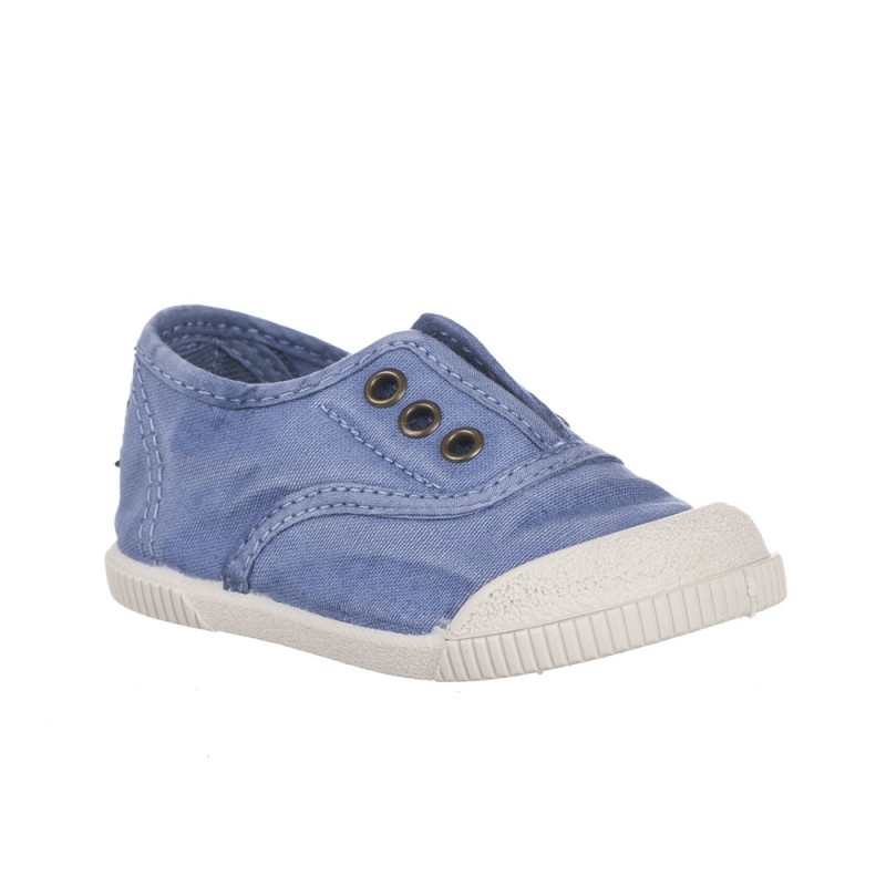 Zapatillas Lona Ba Niña Natural World 4520e Celeste