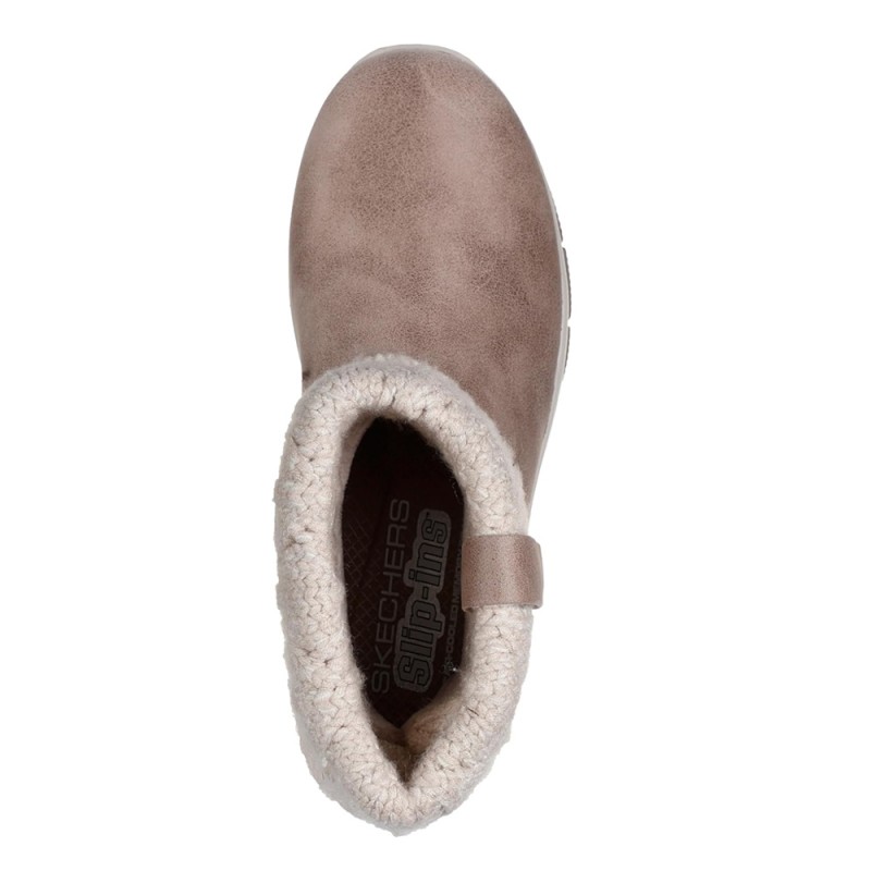 Botines Planos Mujer Skechers Skechers Slip-ins Relaxed Fit Taupe