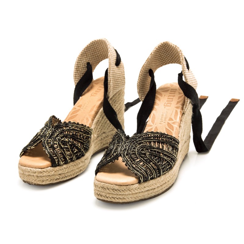 Sandalias Casual de Mujer MTNG CAKE Negro 60392