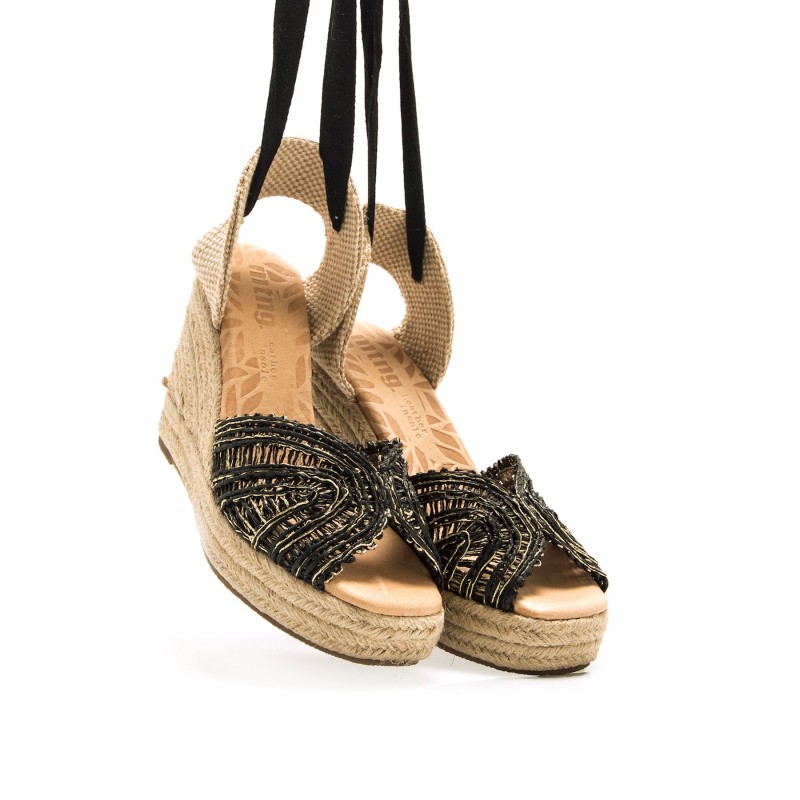 Sandalias Casual de Mujer MTNG CAKE Negro 60392
