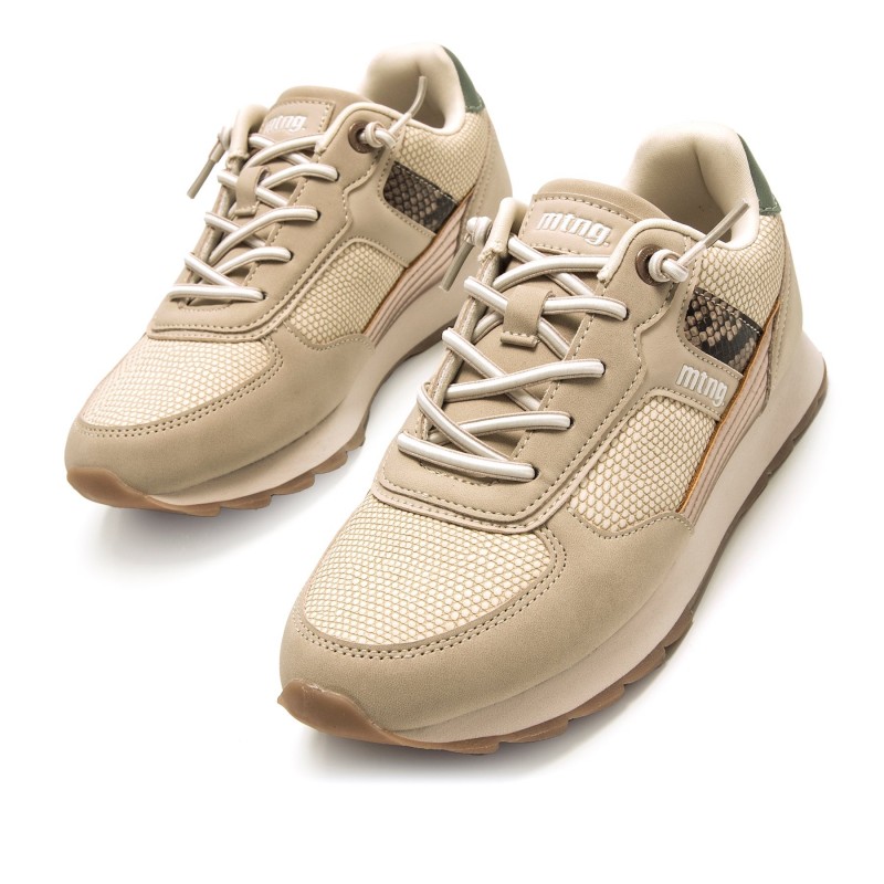 deportivas Casual de Mujer MTNG SAI Beige 61033
