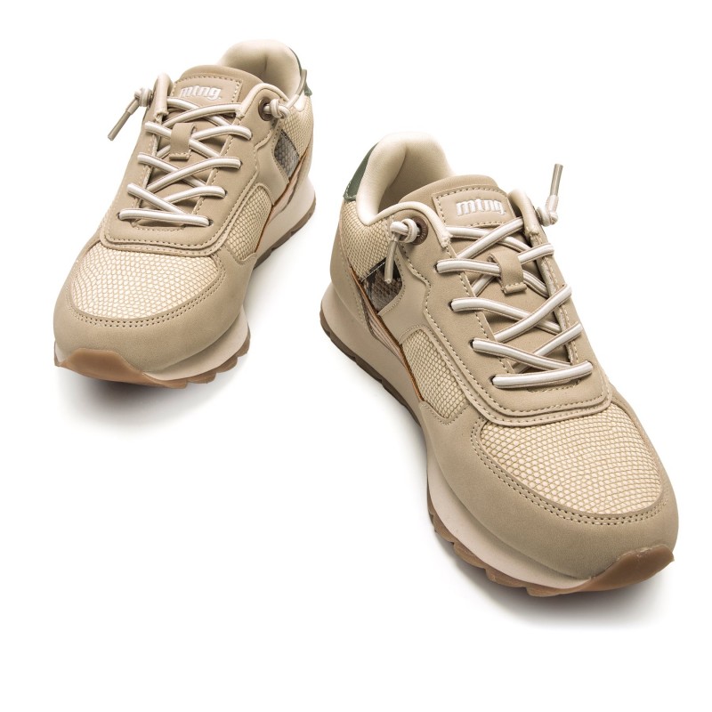 deportivas Casual de Mujer MTNG SAI Beige 61033