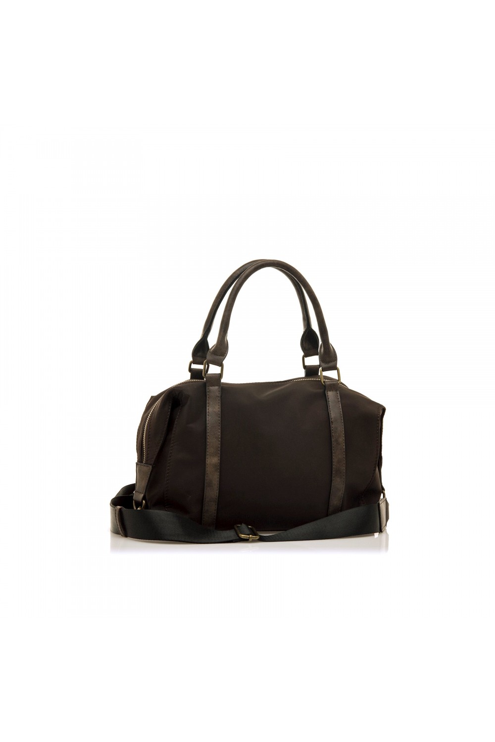 Bolso Mujer MTNG Modelo SARAI - Bolso Bowling Con Asa Y Bandolera Ajustable, Color Moka