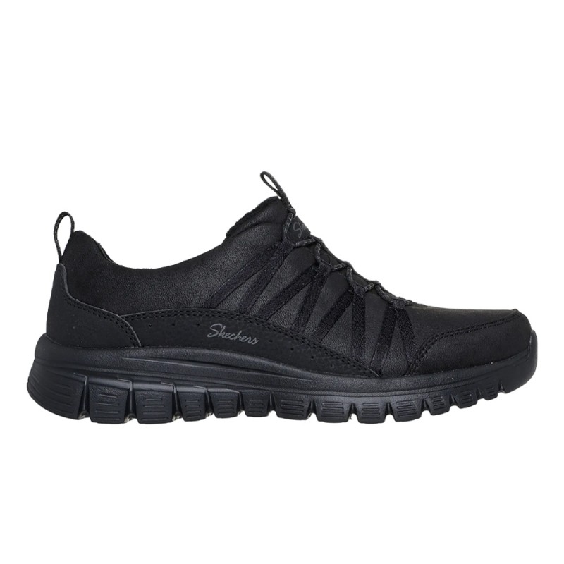 Sneakers Mujer Skechers Graceful-cozy Hug Negro-negro