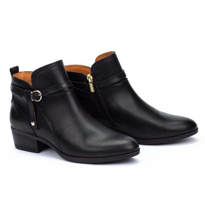 Botines Planos Mujer Pikolinos W1u-8901 Negro