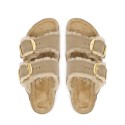 Sandalias Planas Mujer Birkenstock Arizona Shearlg Marron