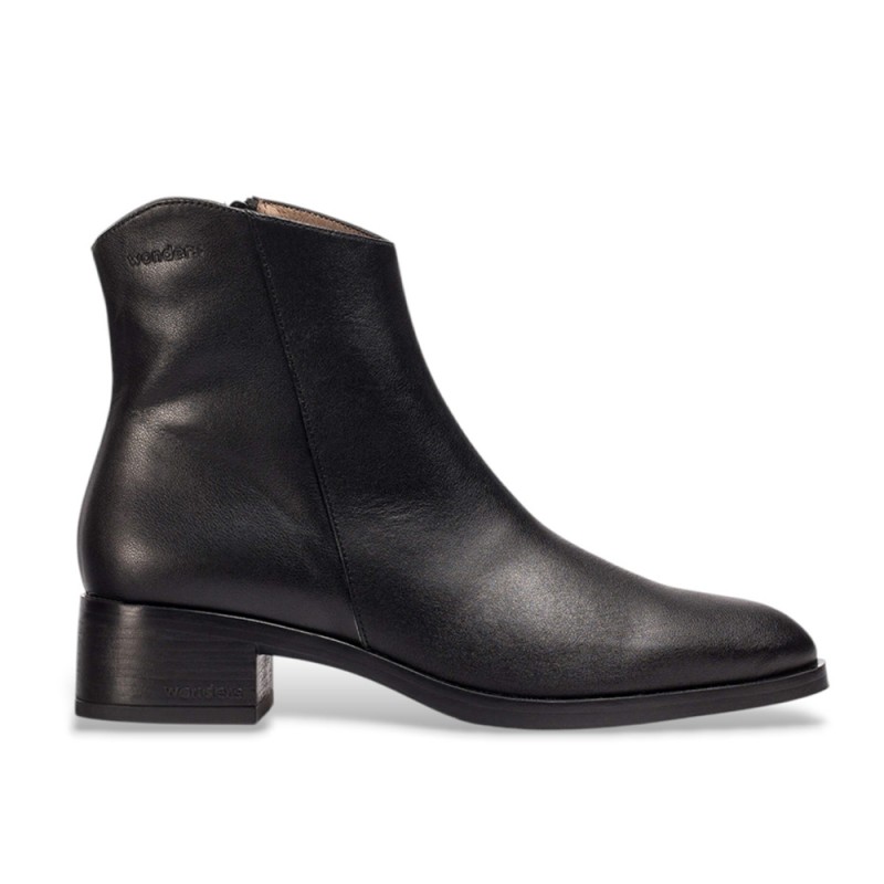 Botines de tacón Mujer Wonders D1801 Negro