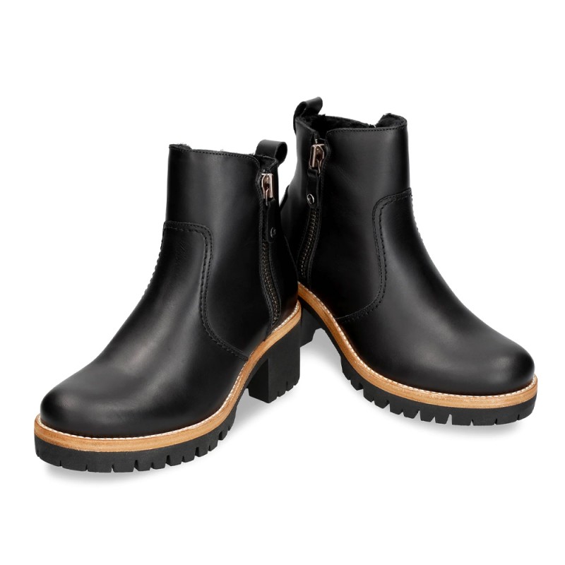 Botines de tacón Mujer Panama Jack Pauline Negro
