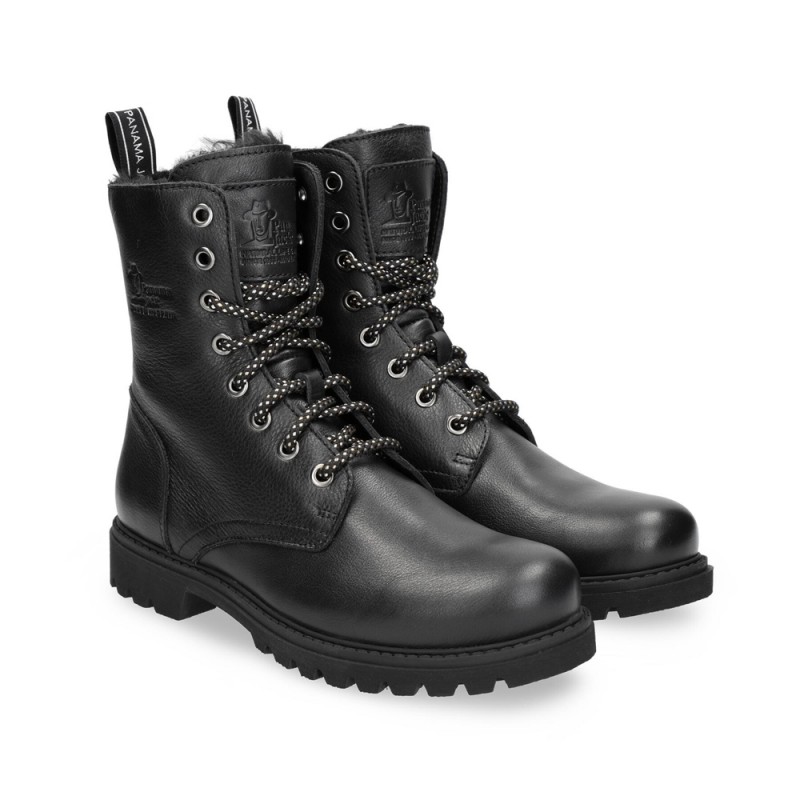 Botines Planos Mujer Panama Jack Frisia Negro