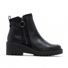 Botines Planos Mujer Porronet 4744 Negro