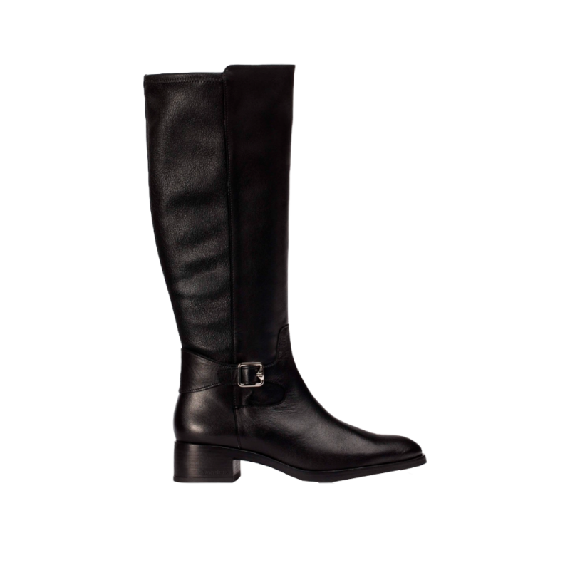 Botas Planas Mujer Wonders 1802 Negro