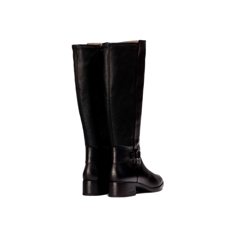 Botas Planas Mujer Wonders 1802 Negro