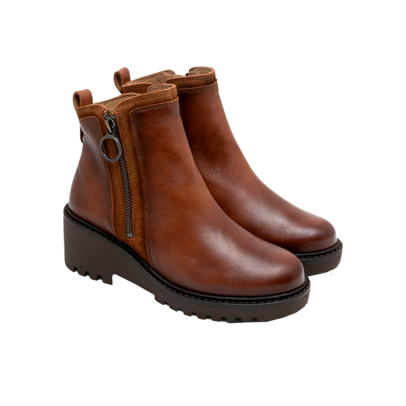 Botines Planos Mujer Porronet 4744 Cuero