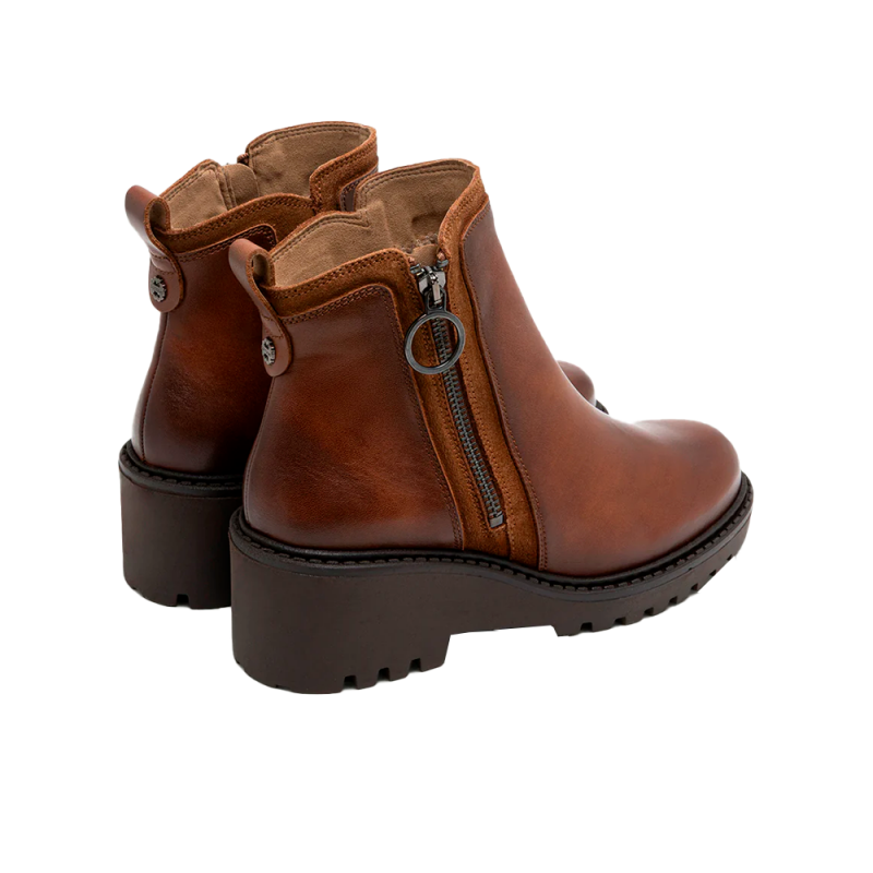 Botines Planos Mujer Porronet 4744 Cuero