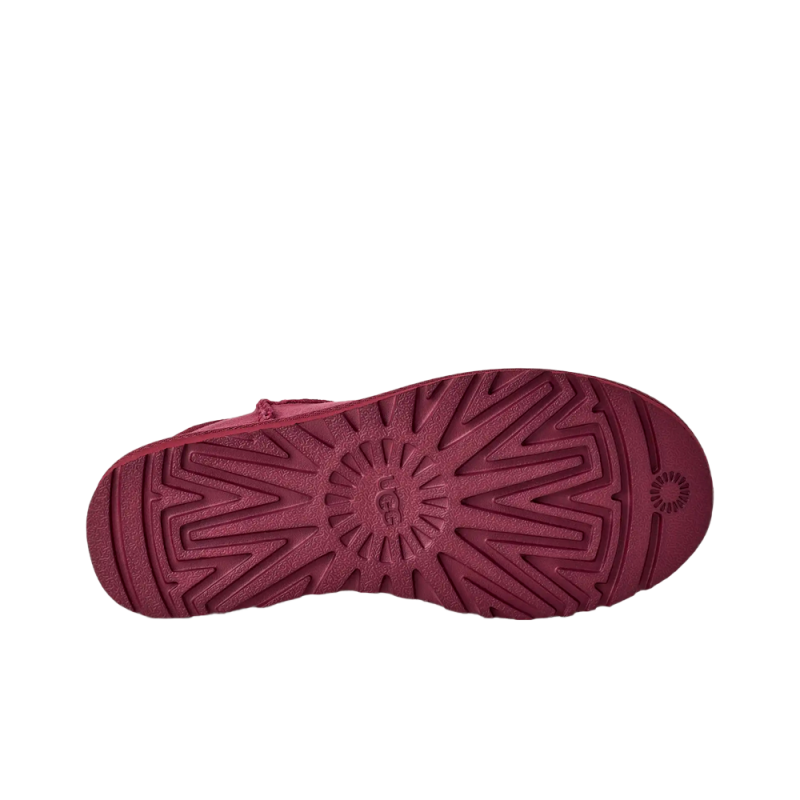 Botines Planos Mujer Ugg Classic Ultra Mini Burdeos