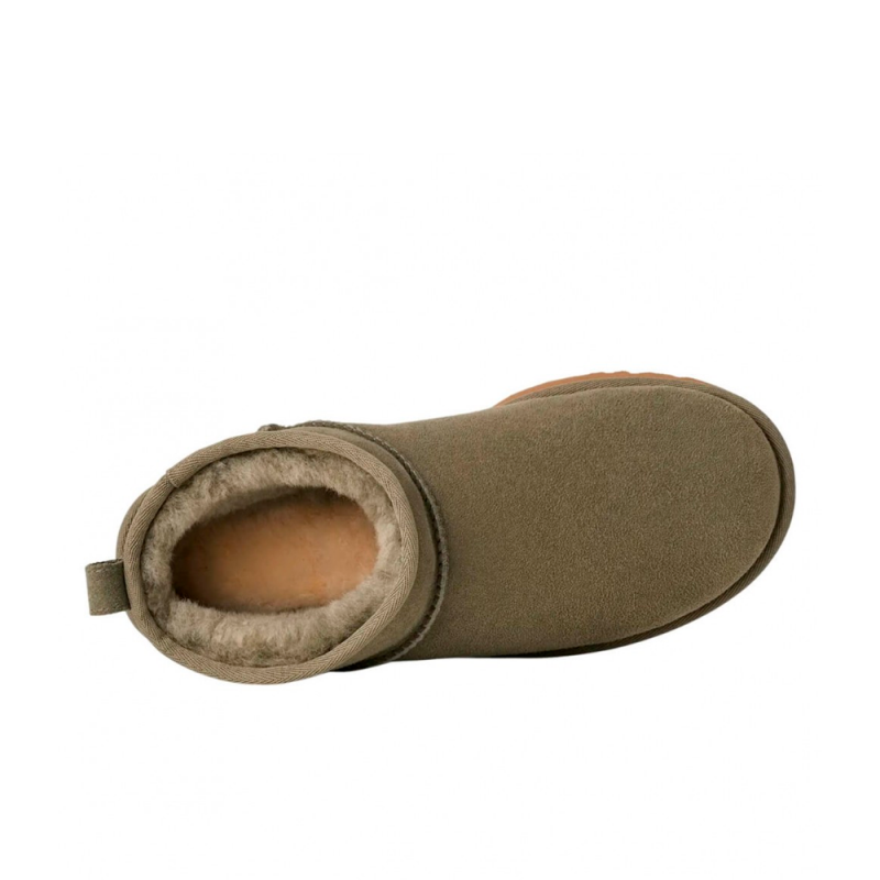 Botines Planos Mujer Ugg Classic Ultra Mini Verde