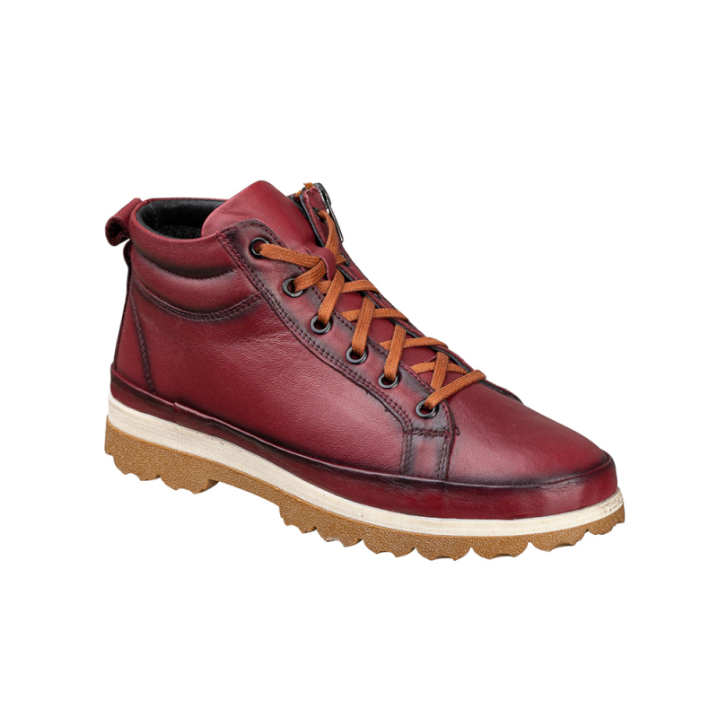 Botines Planos Mujer 48 Hrs 2306 Burdeos
