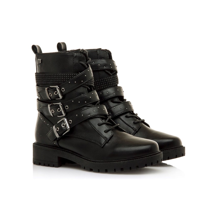Botines Casual de Mujer MTNG CAMPA Negro 61402
