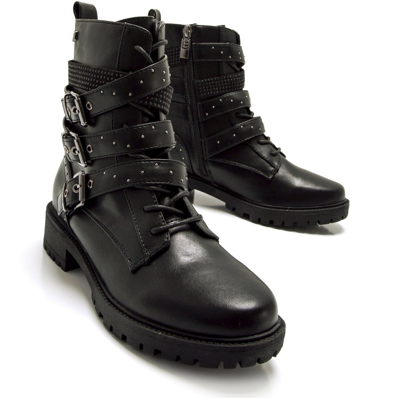 Botines Casual de Mujer MTNG CAMPA Negro 61402