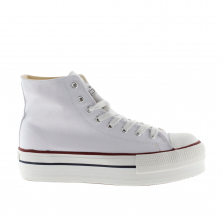Zapatillas Lona Mujer Victoria 106500 Blanco