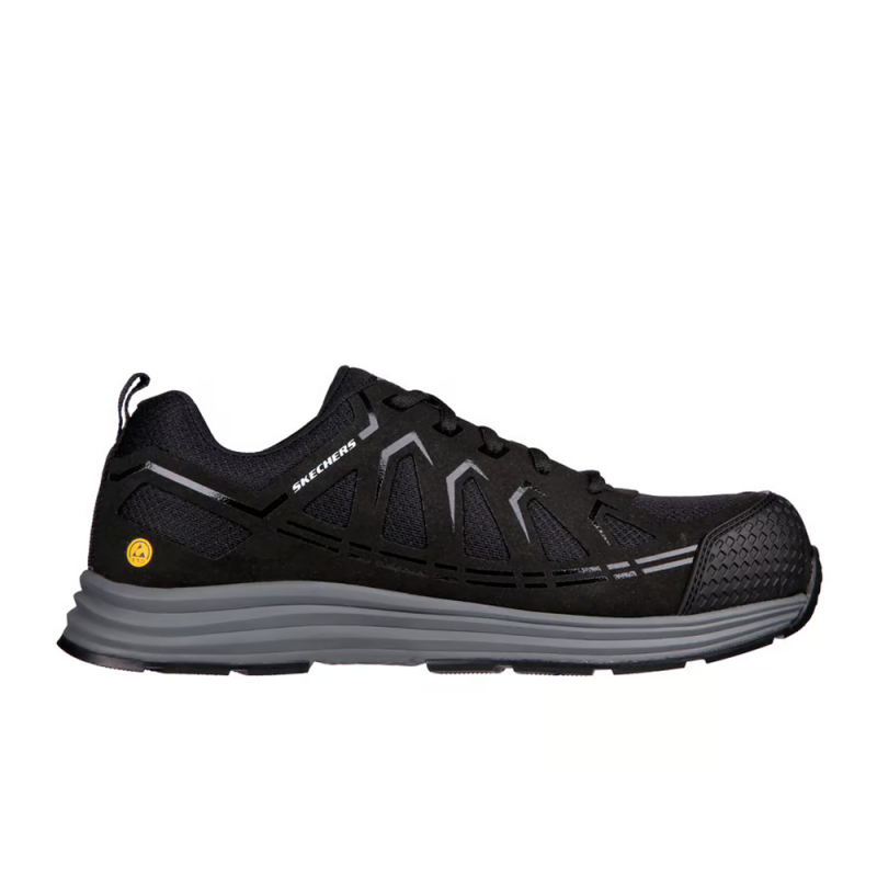 Sneakers Hombre Skechers Work: Malad Ii Comp Toe Negro