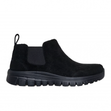Botines Planos Mujer Skechers 100894 Negro-negro
