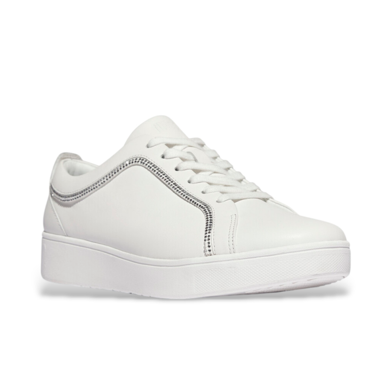 Sneakers Mujer Fitflop Rally Crystal-trim Blanco