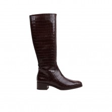 Botas Planas Mujer Wonders 1808 Marron